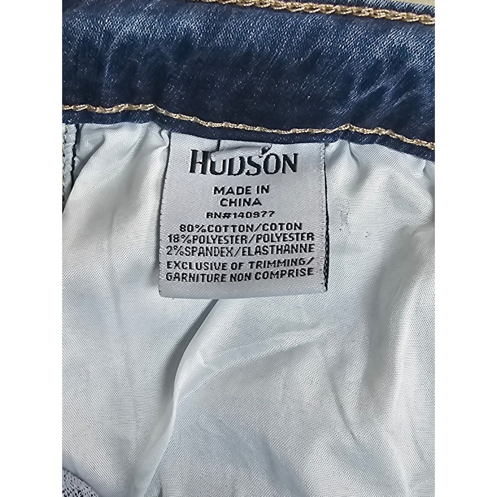 Hudson Womens Skinny Jeans Medium Wash Denim Blue Size 16 DN Stretch RN140977 - Picture 14 of 15